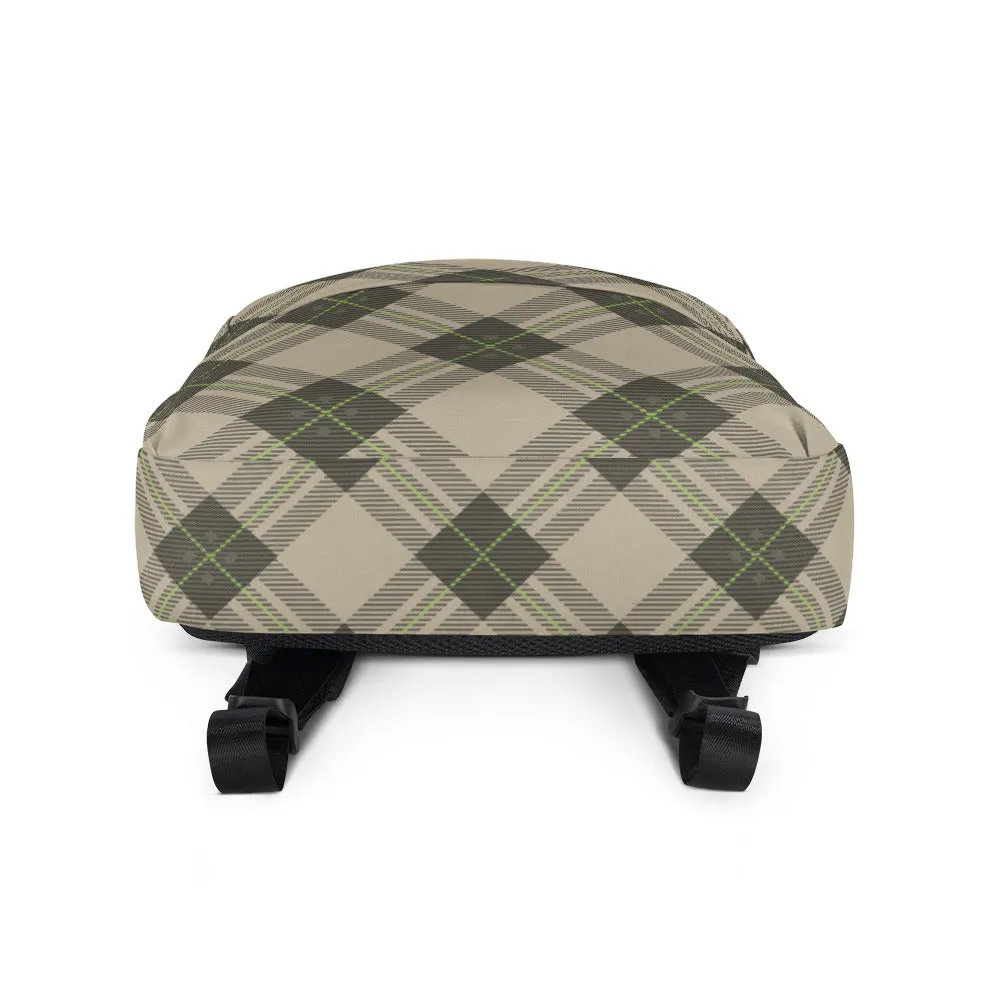 Brown Tartan - Sustainably Made Backpack