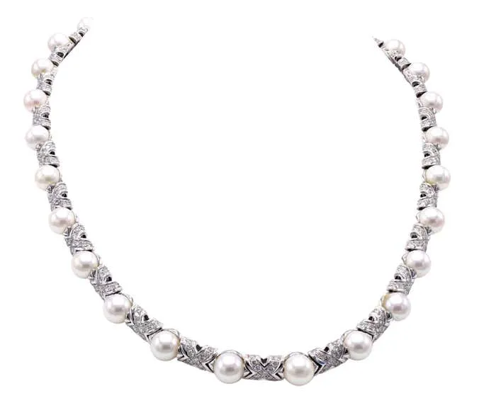 Bulgari Pearl Diamond Necklace