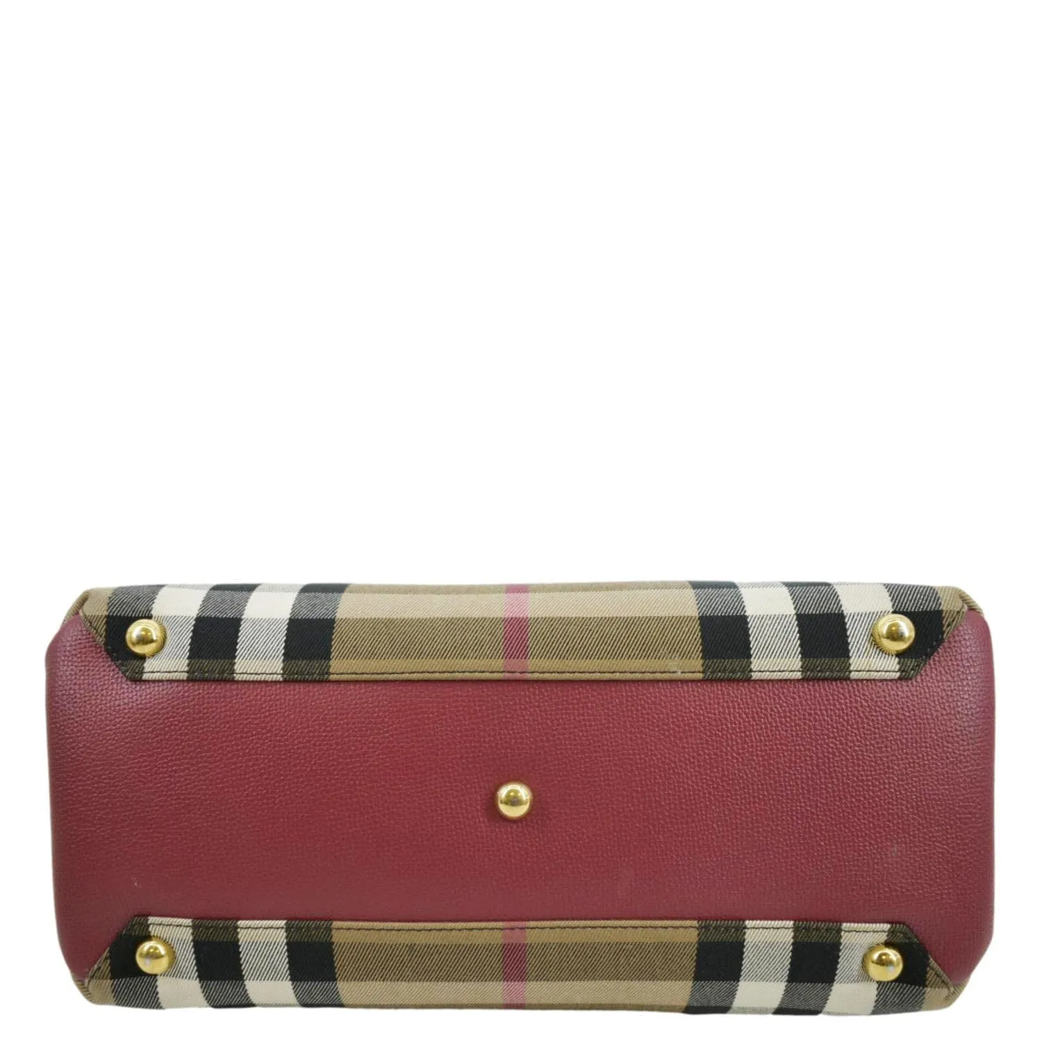 BURBERRY Banner Vintage Small Canvas Satchel Bag Limestone