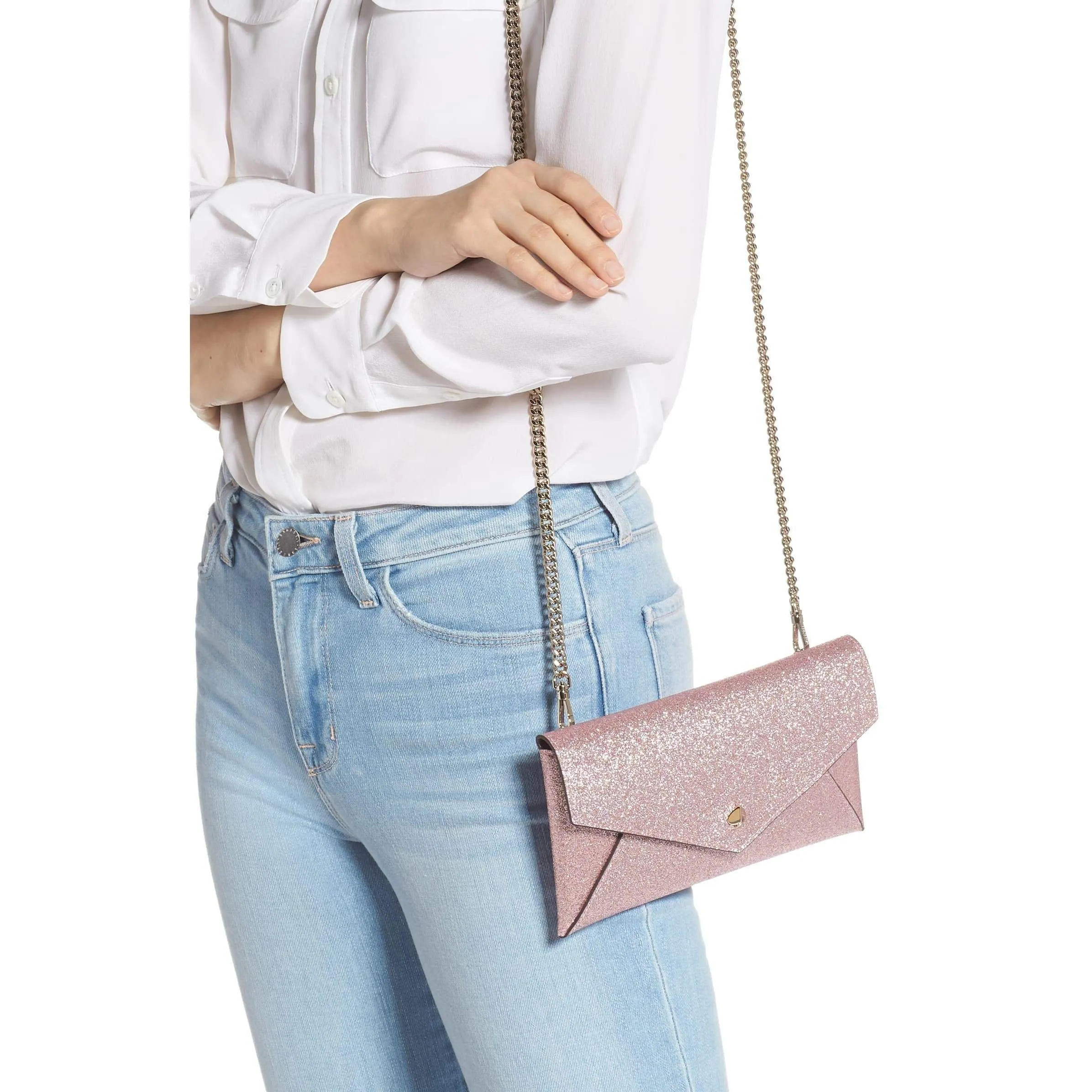 Burgess Court - Glitter Leather Crossbody Clutch