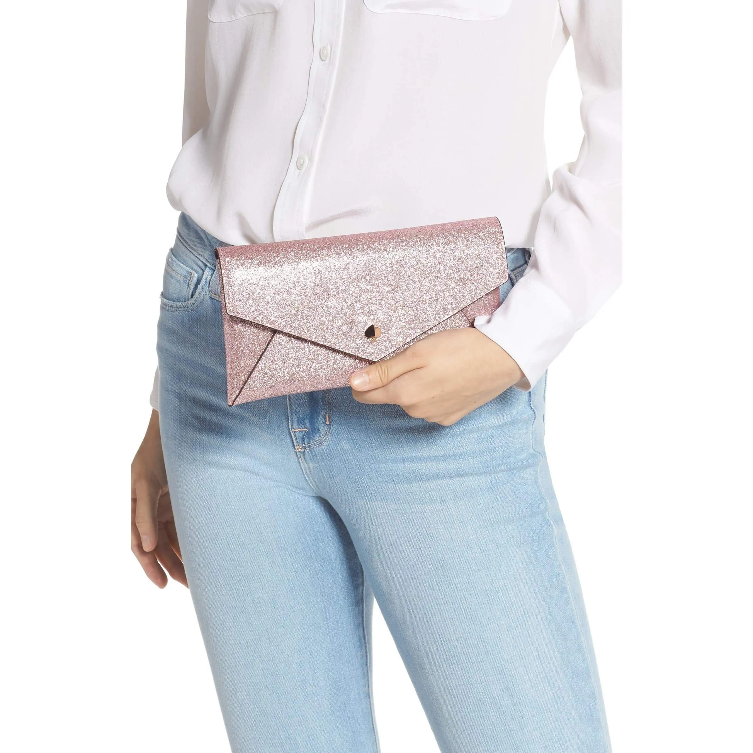 Burgess Court - Glitter Leather Crossbody Clutch