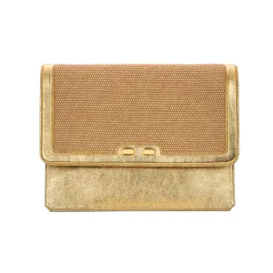 Caffery in Raffia & Metallic Gold