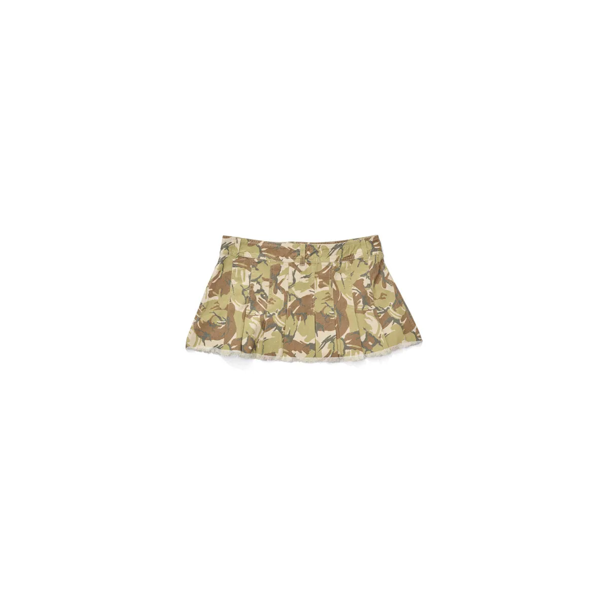 Camo Mini Skirt - Beige
