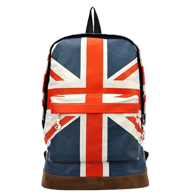 Canvas Backpack Men Campus School Bag Printing