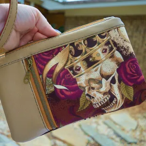 Carpe Diem Skull King Clutch Purse