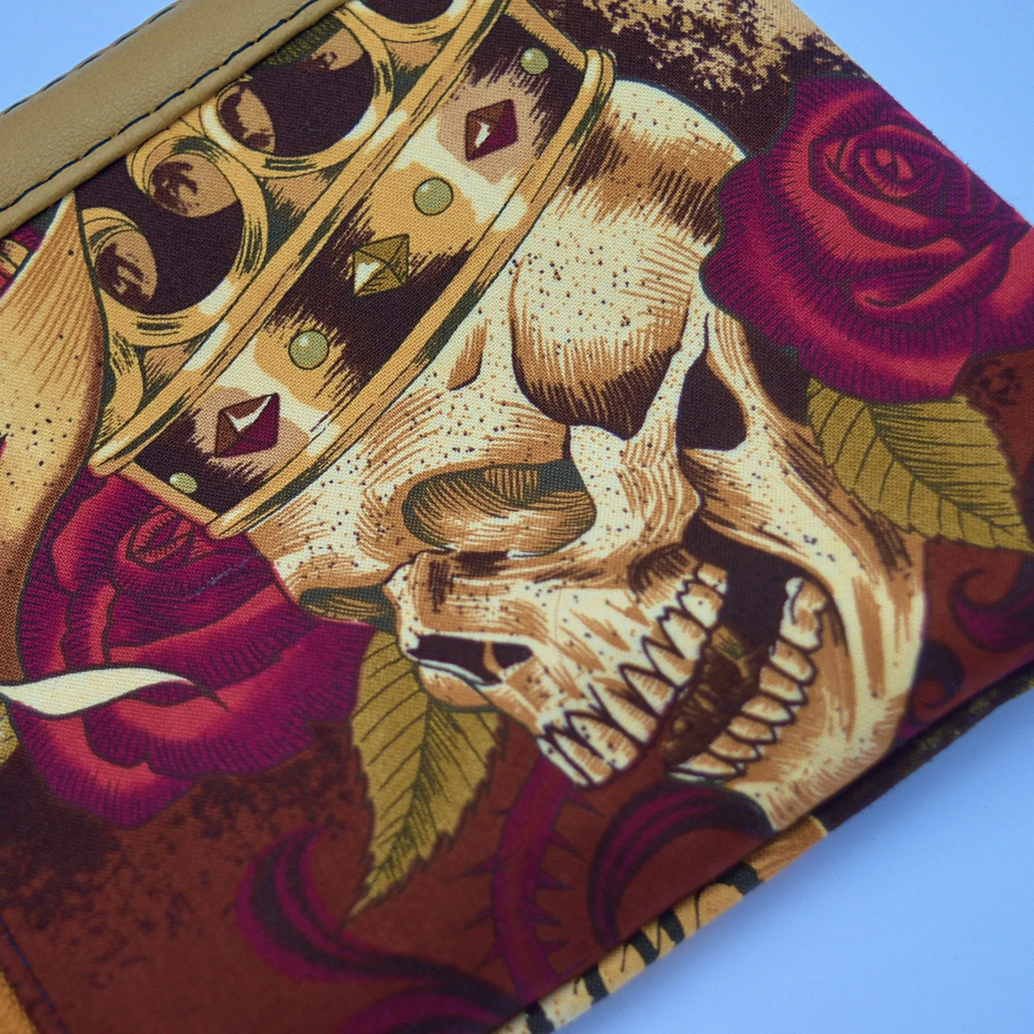 Carpe Diem Skull King Clutch Purse