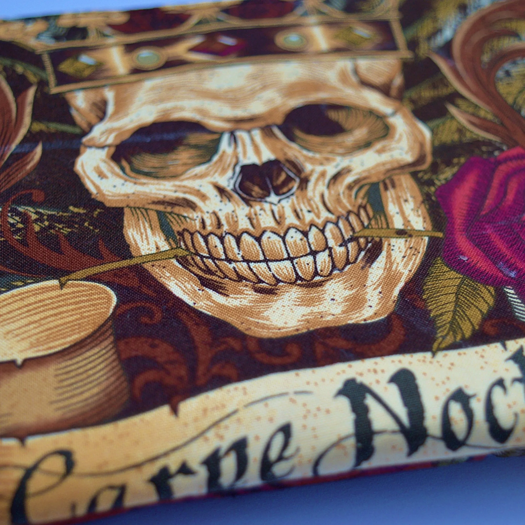 Carpe Diem Skull King Clutch Purse