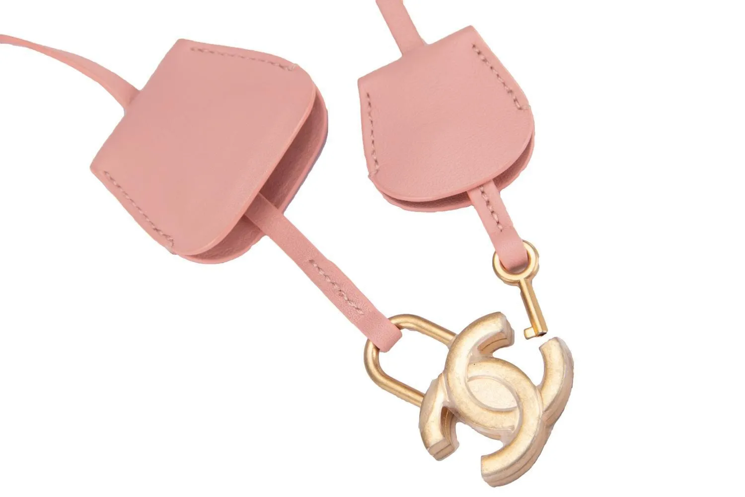 Chanel Mini Filigree in Pink Caviar leather and Gold chain