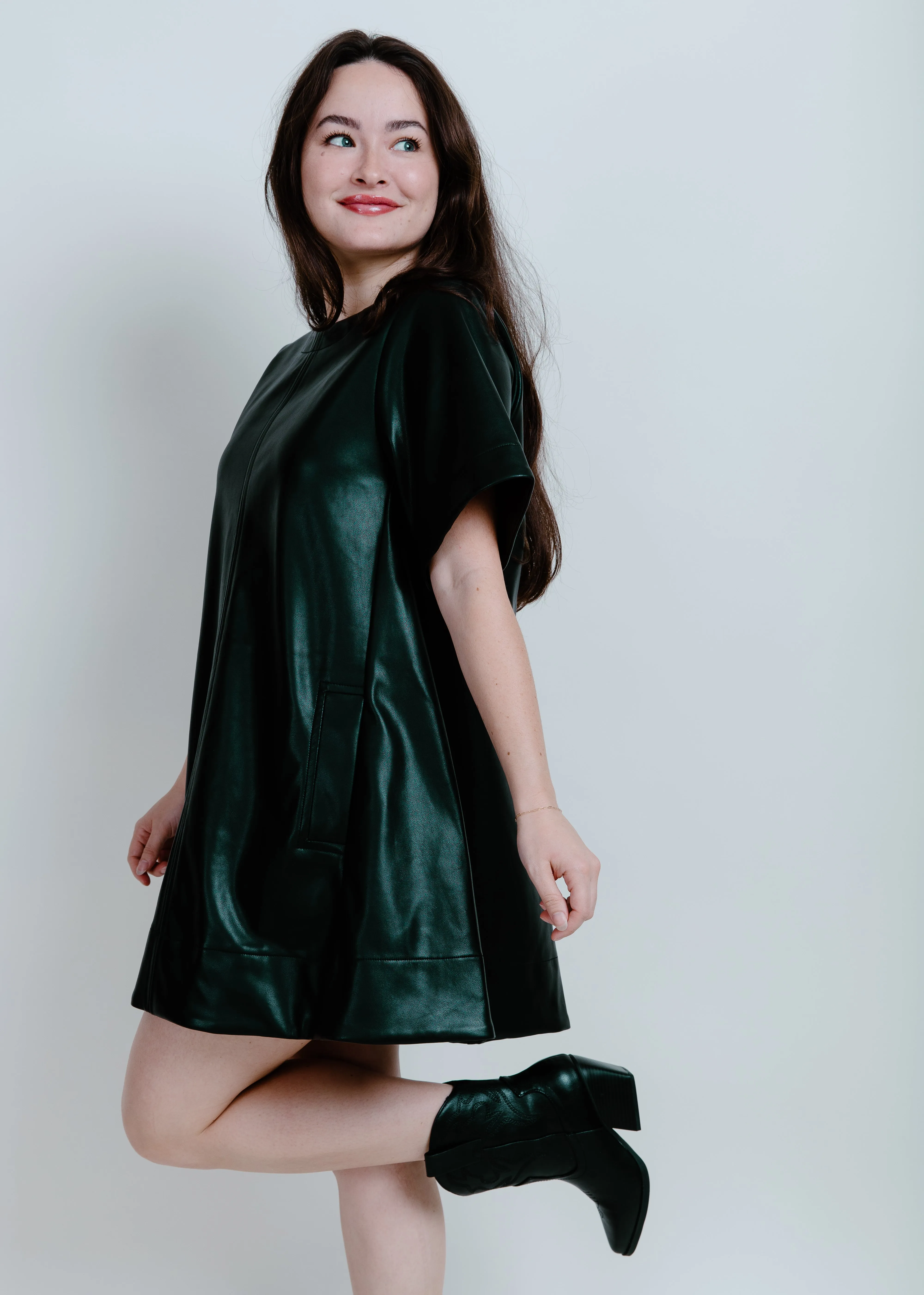 Charlie Faux Leather Mini Dress