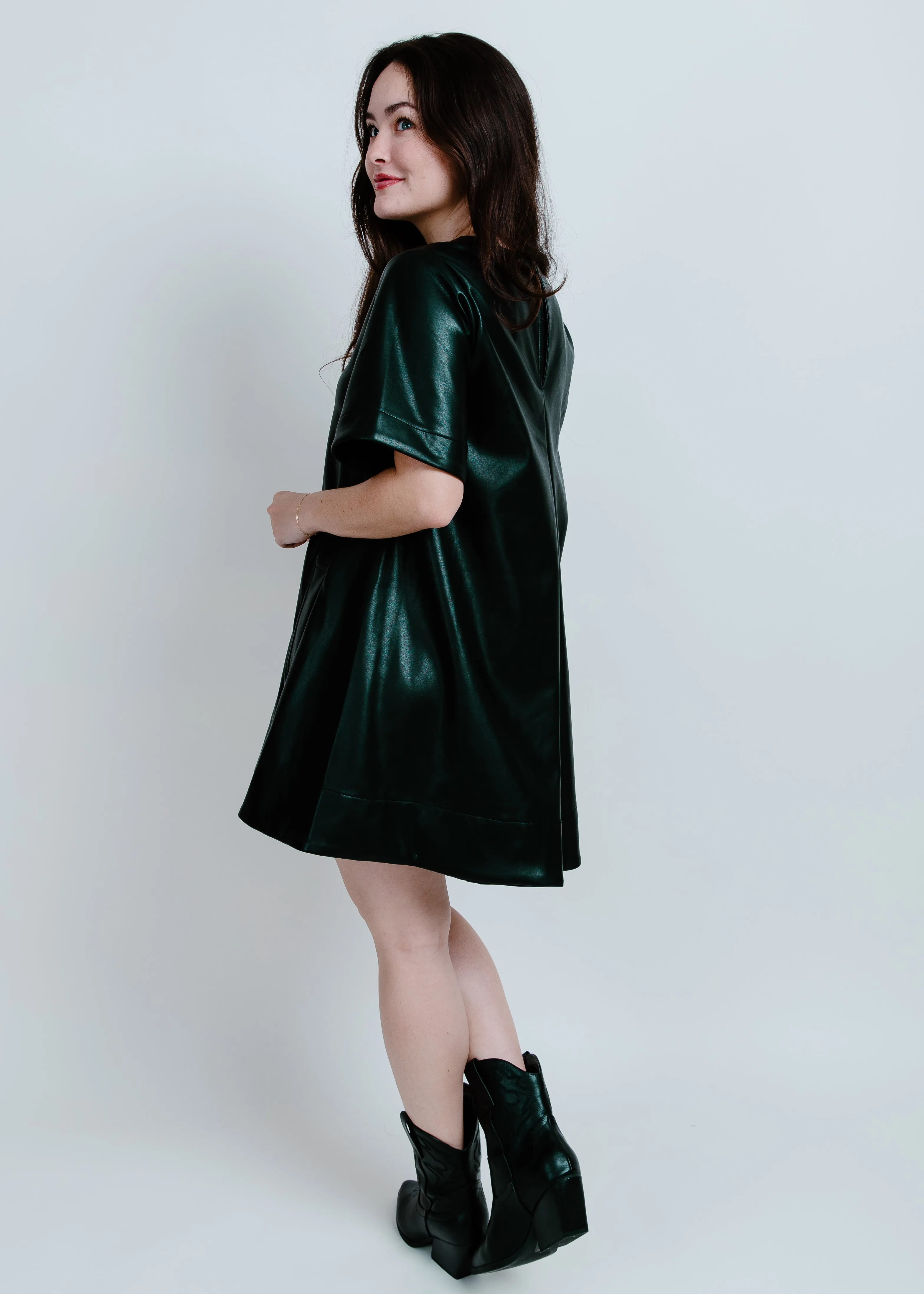 Charlie Faux Leather Mini Dress