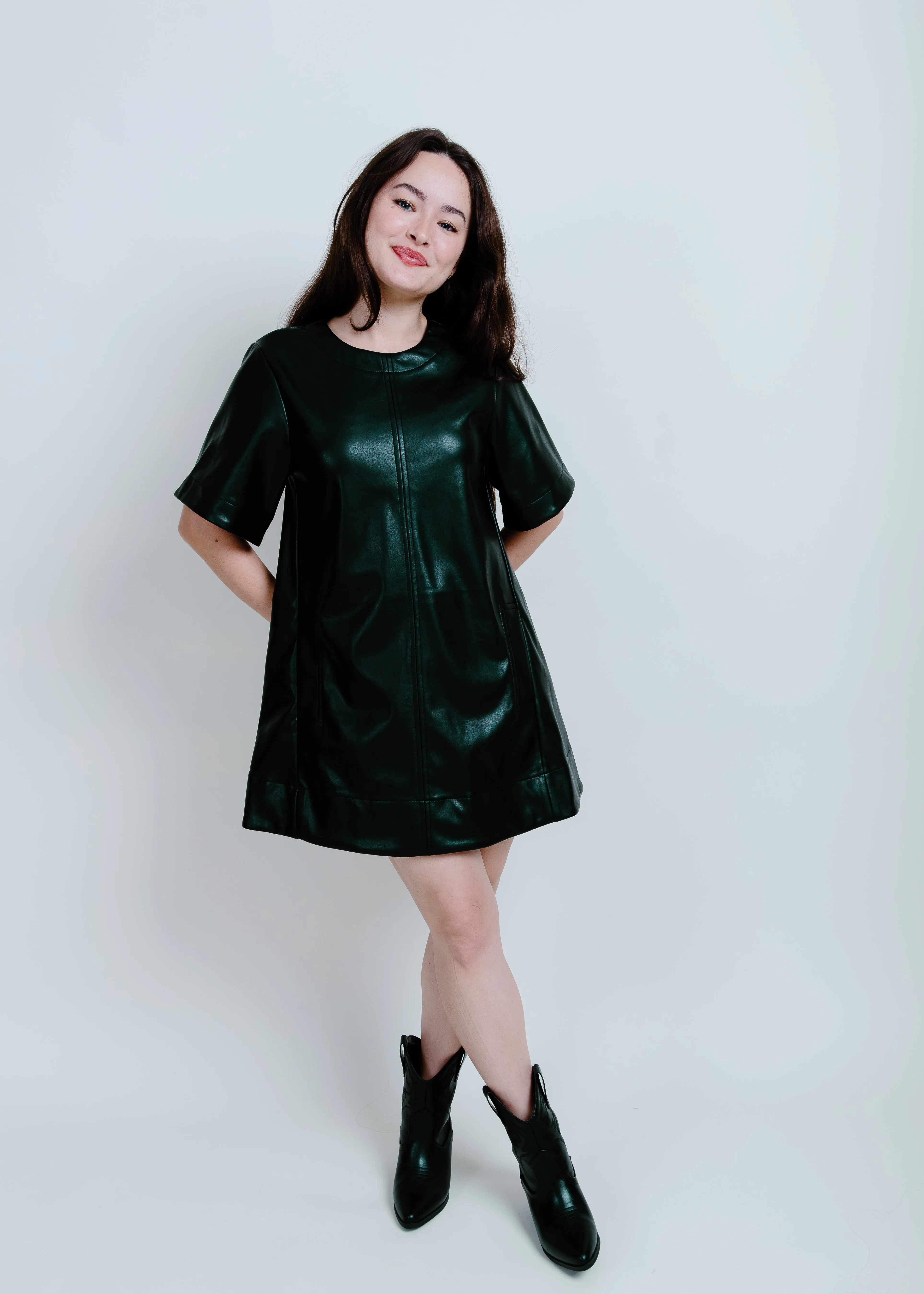 Charlie Faux Leather Mini Dress
