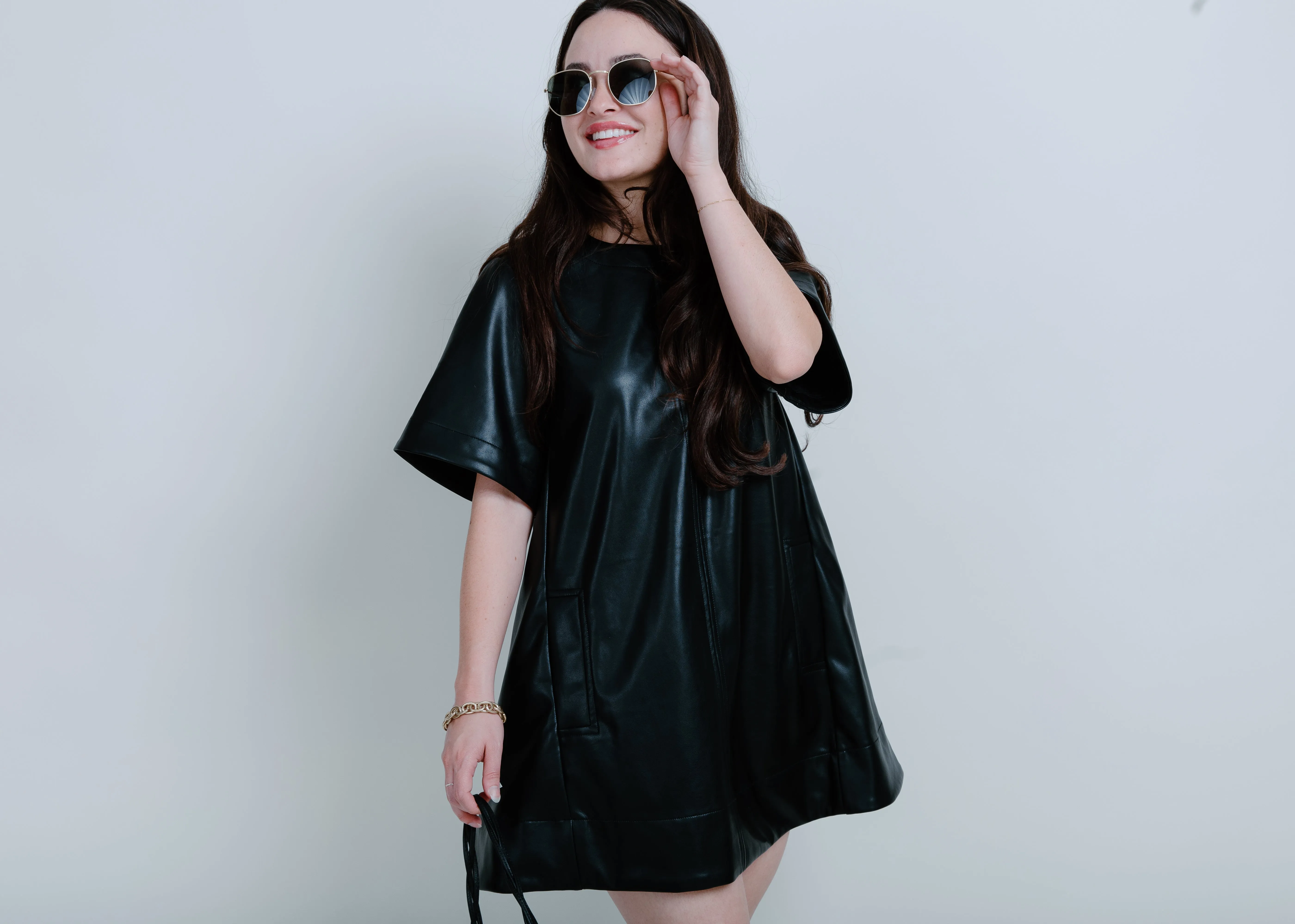 Charlie Faux Leather Mini Dress