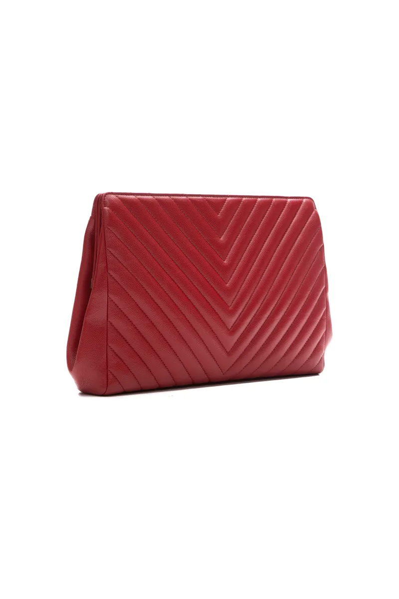 Chevron CC Pouch Clutch Bag
