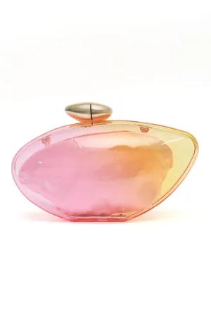 CHIC TRANSPARENT CLUTCH-PINK
