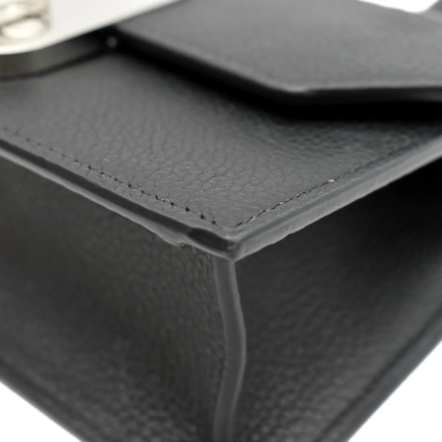 CHRISTIAN LOUBOUTIN Elisa Leather Top Handle Satchel Bag Black