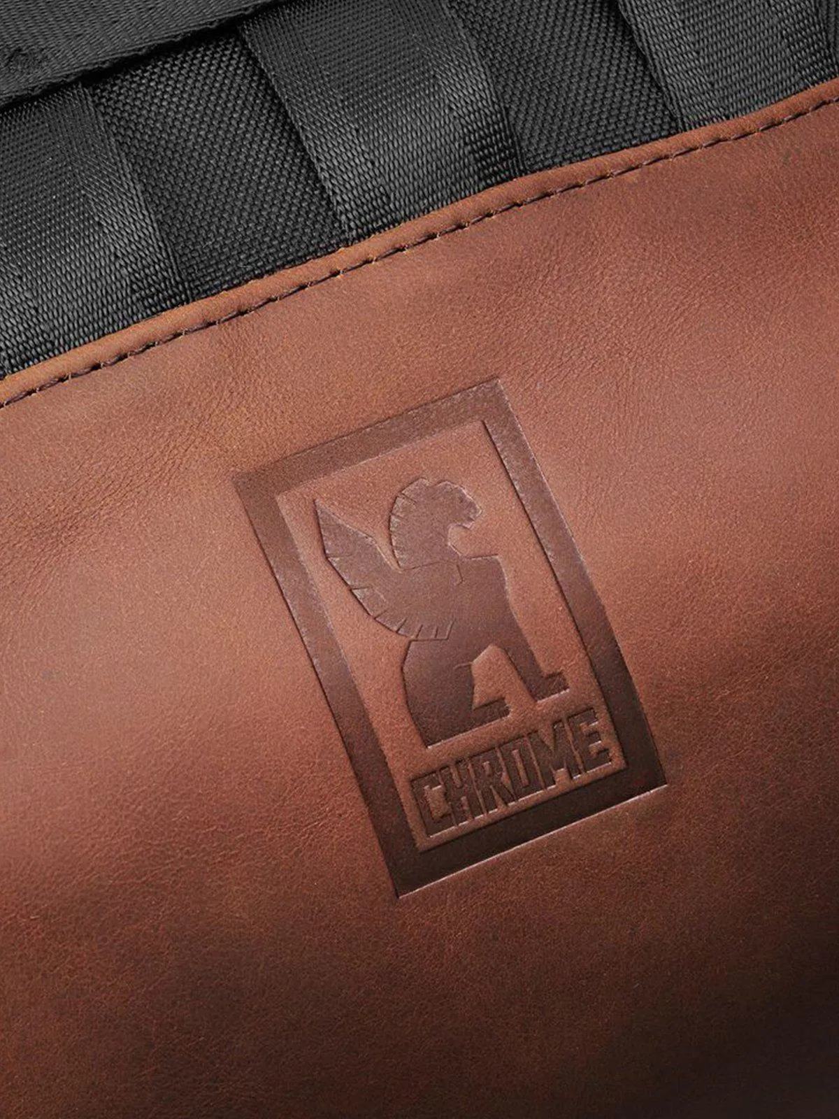 Chrome Industries Barrage Cargo Backpack Black Brown Leather