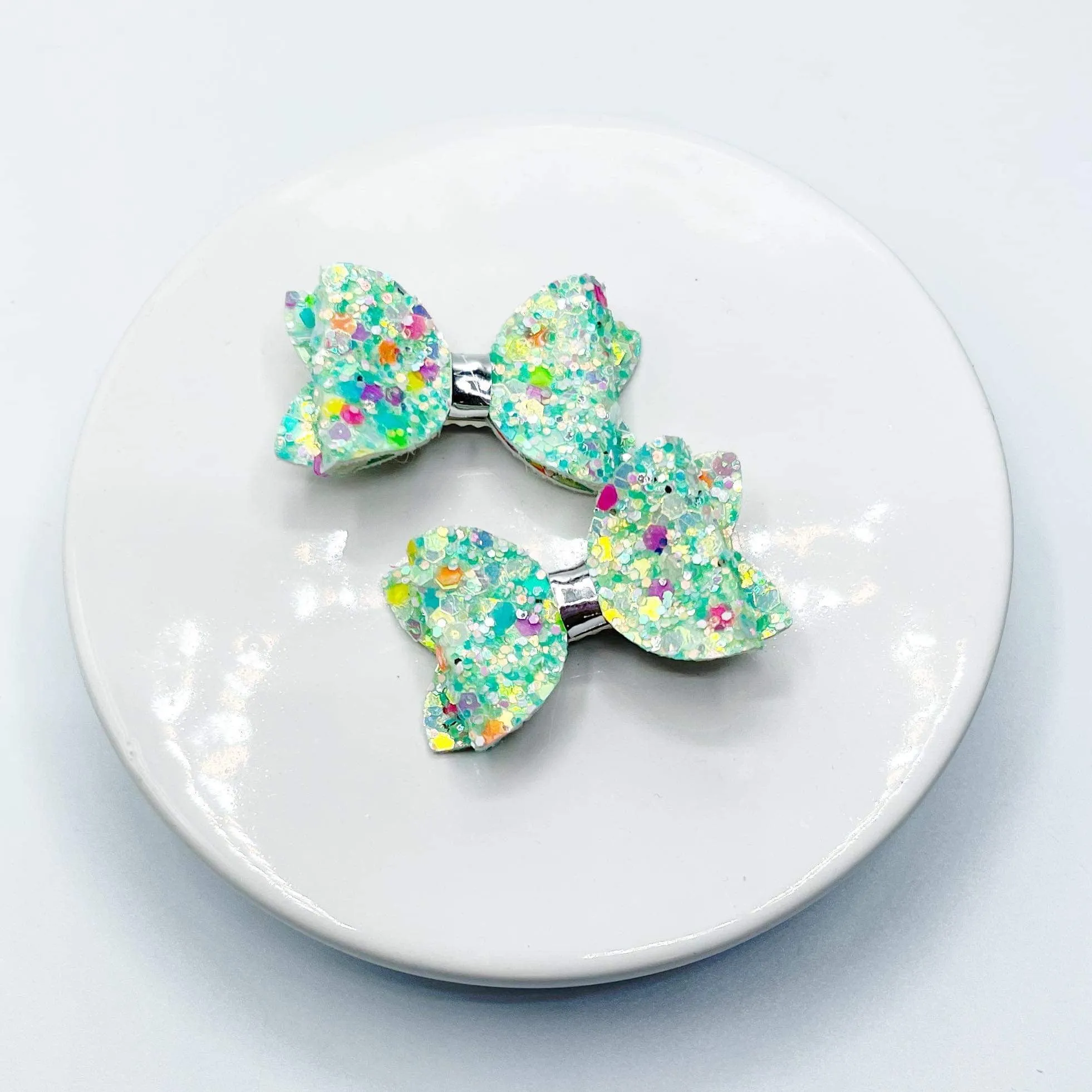 Chunky Glitter Micro Mini Bow Collection