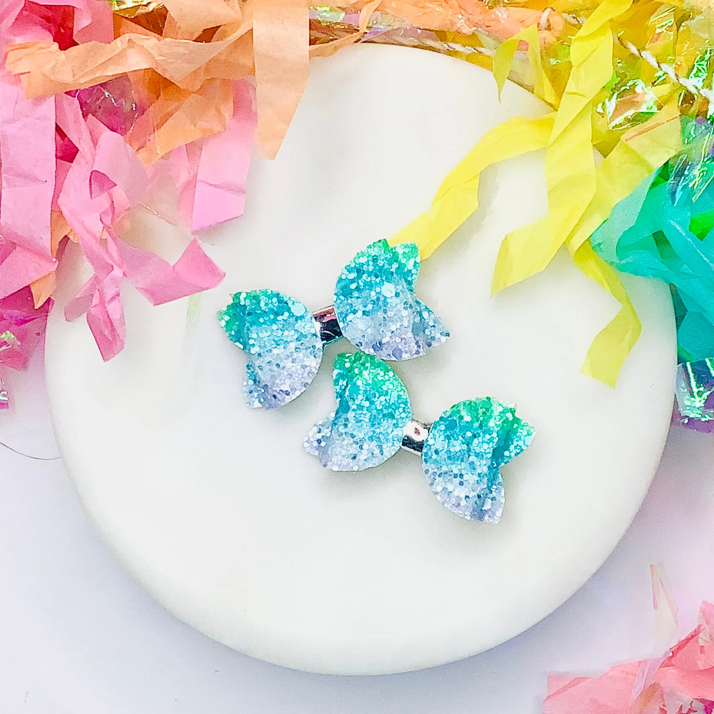 Chunky Glitter Micro Mini Bow Collection