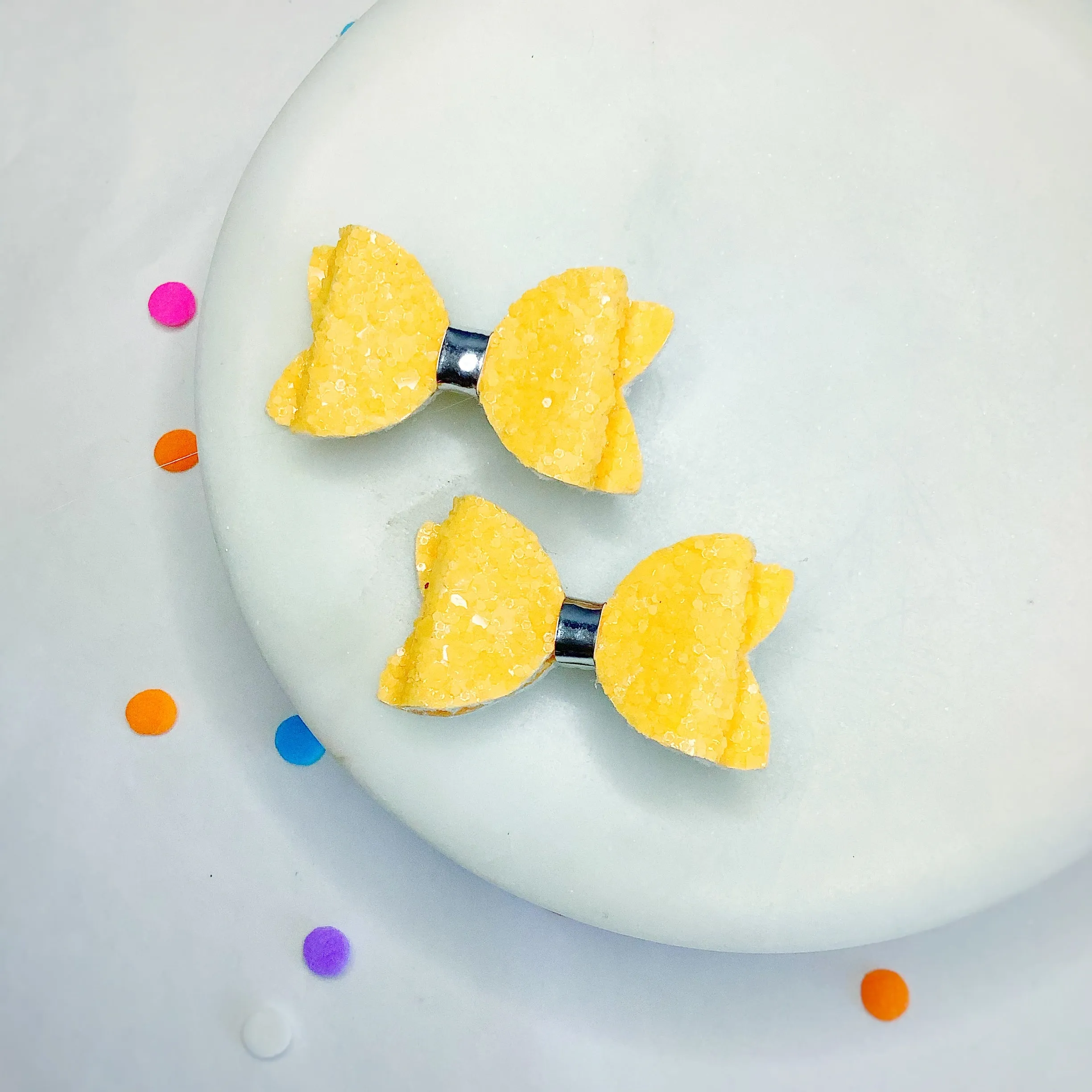 Chunky Glitter Micro Mini Bow Collection
