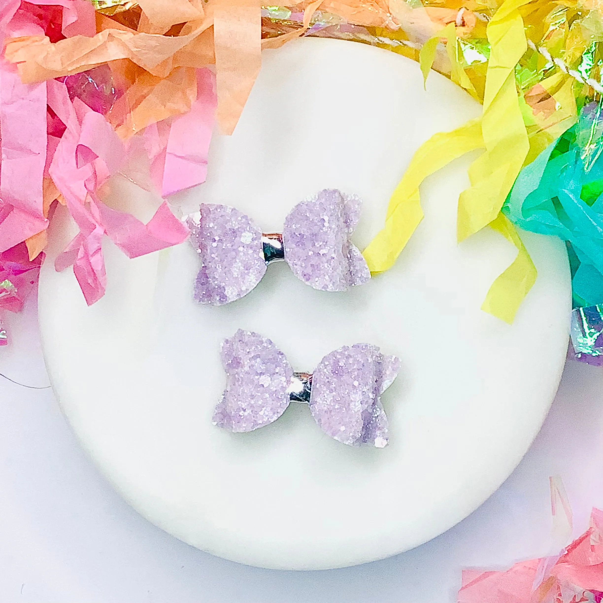 Chunky Glitter Micro Mini Bow Collection