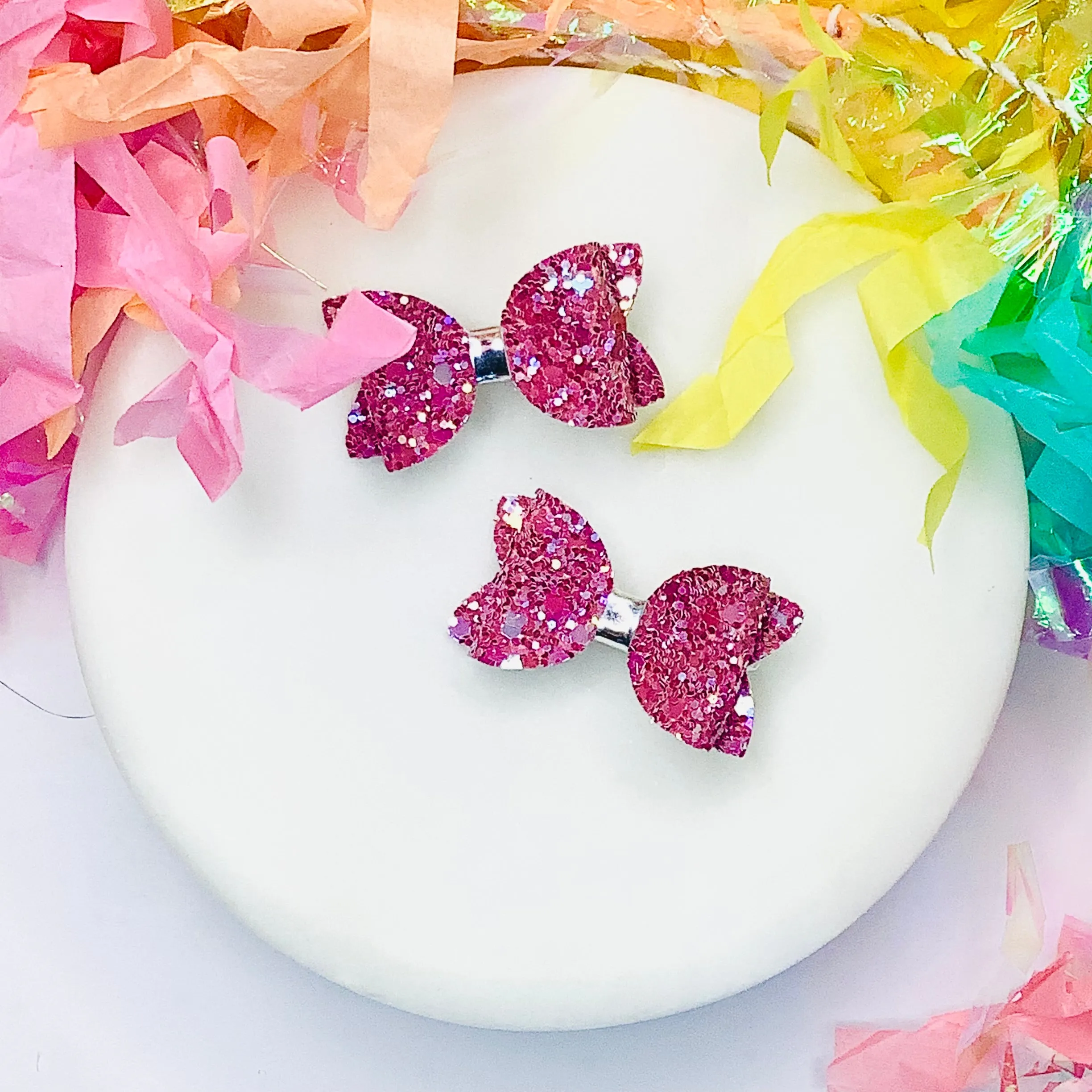 Chunky Glitter Micro Mini Bow Collection