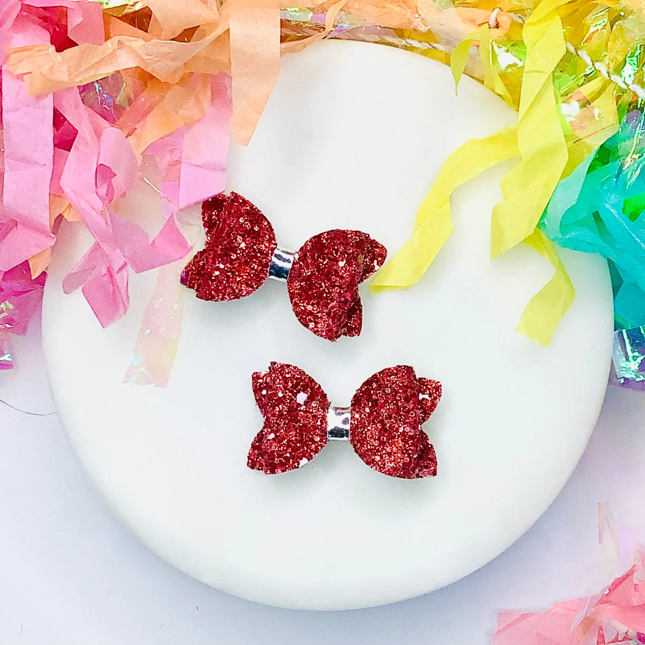 Chunky Glitter Micro Mini Bow Collection