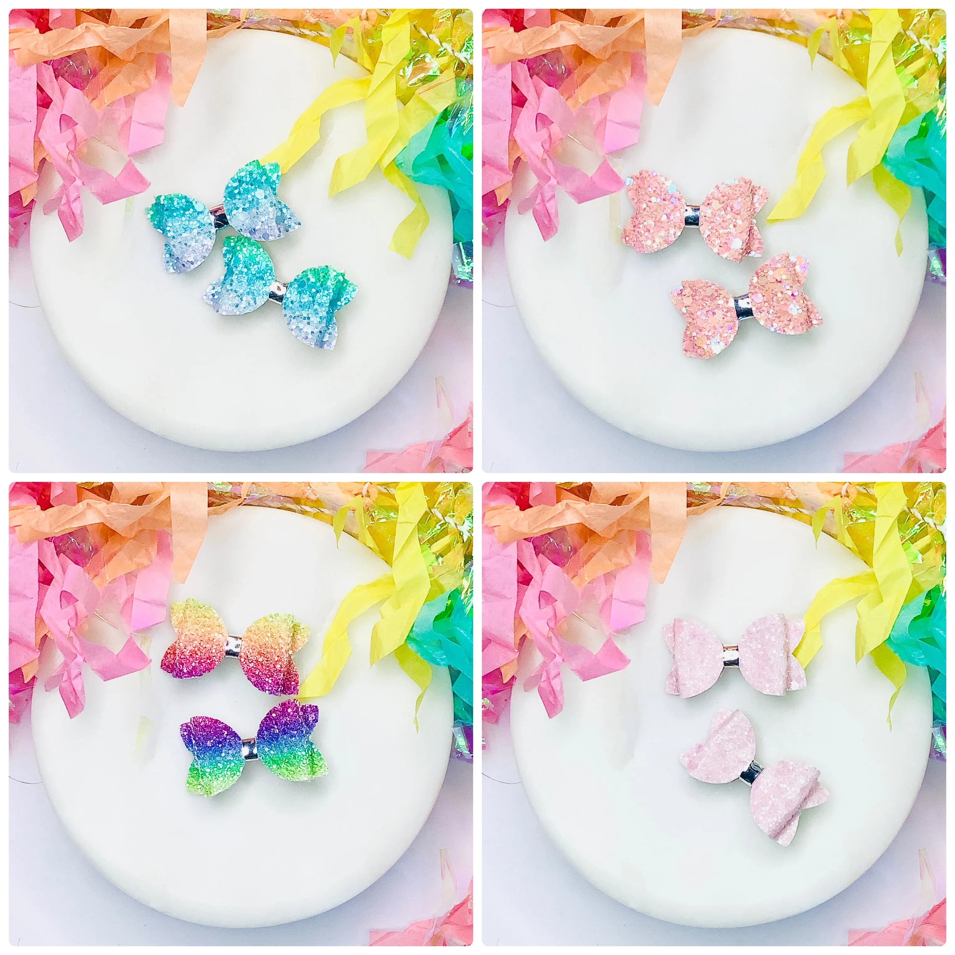 Chunky Glitter Micro Mini Bow Collection