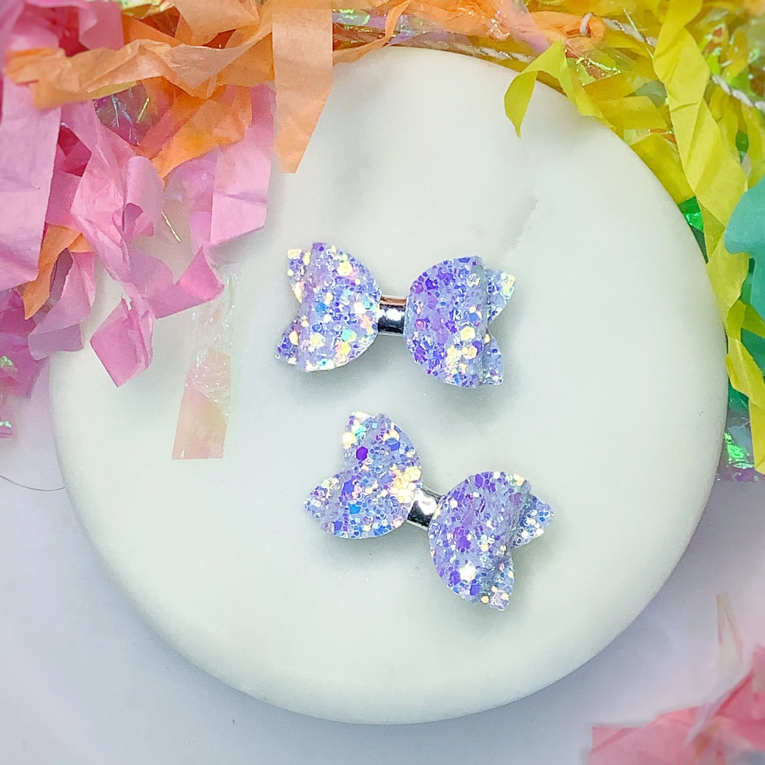 Chunky Glitter Micro Mini Bow Collection