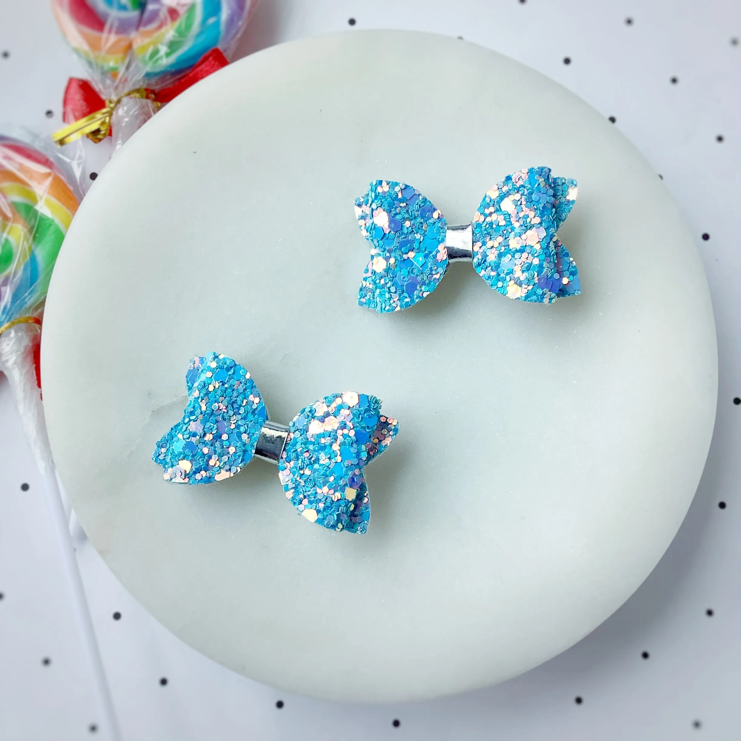 Chunky Glitter Micro Mini Bow Collection