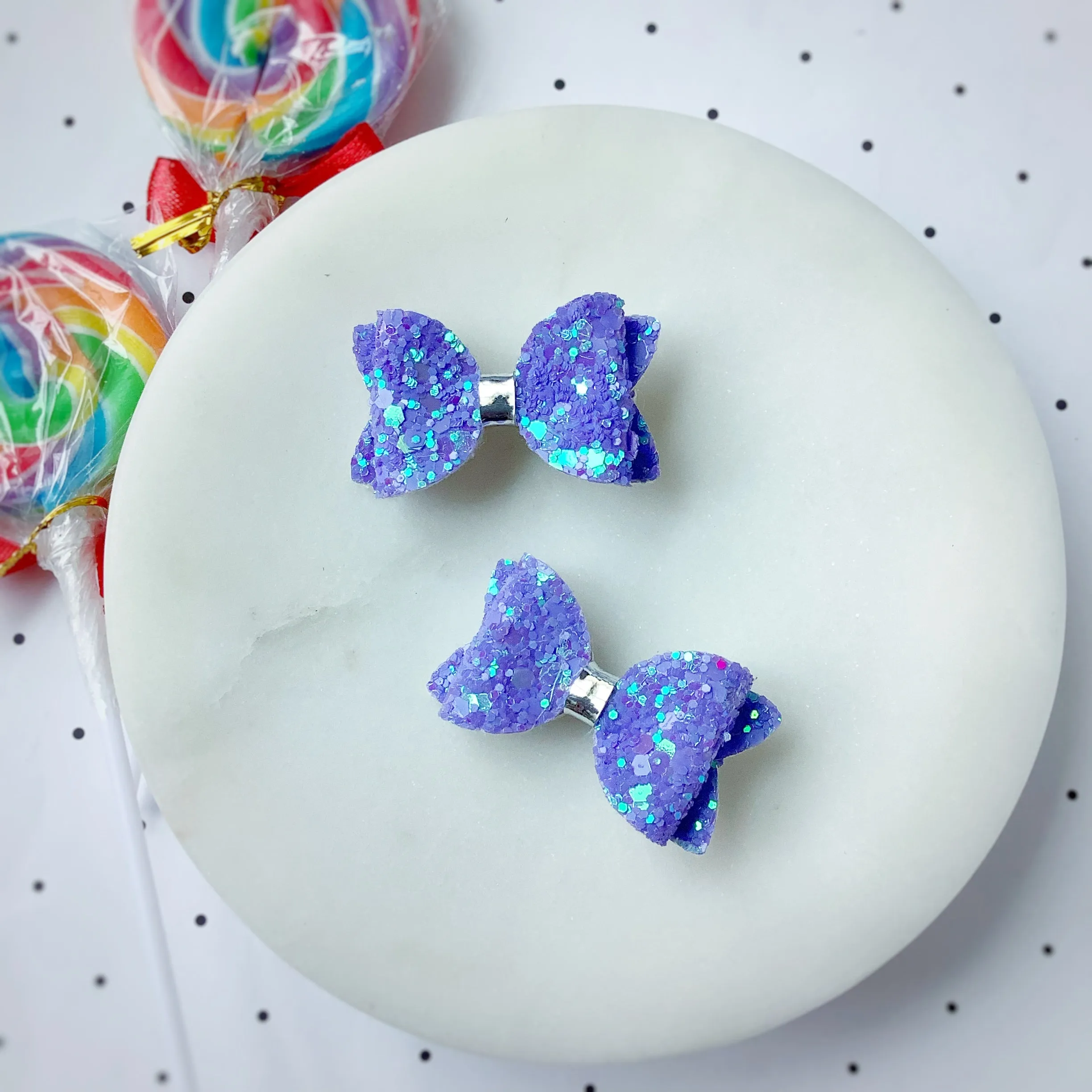 Chunky Glitter Micro Mini Bow Collection