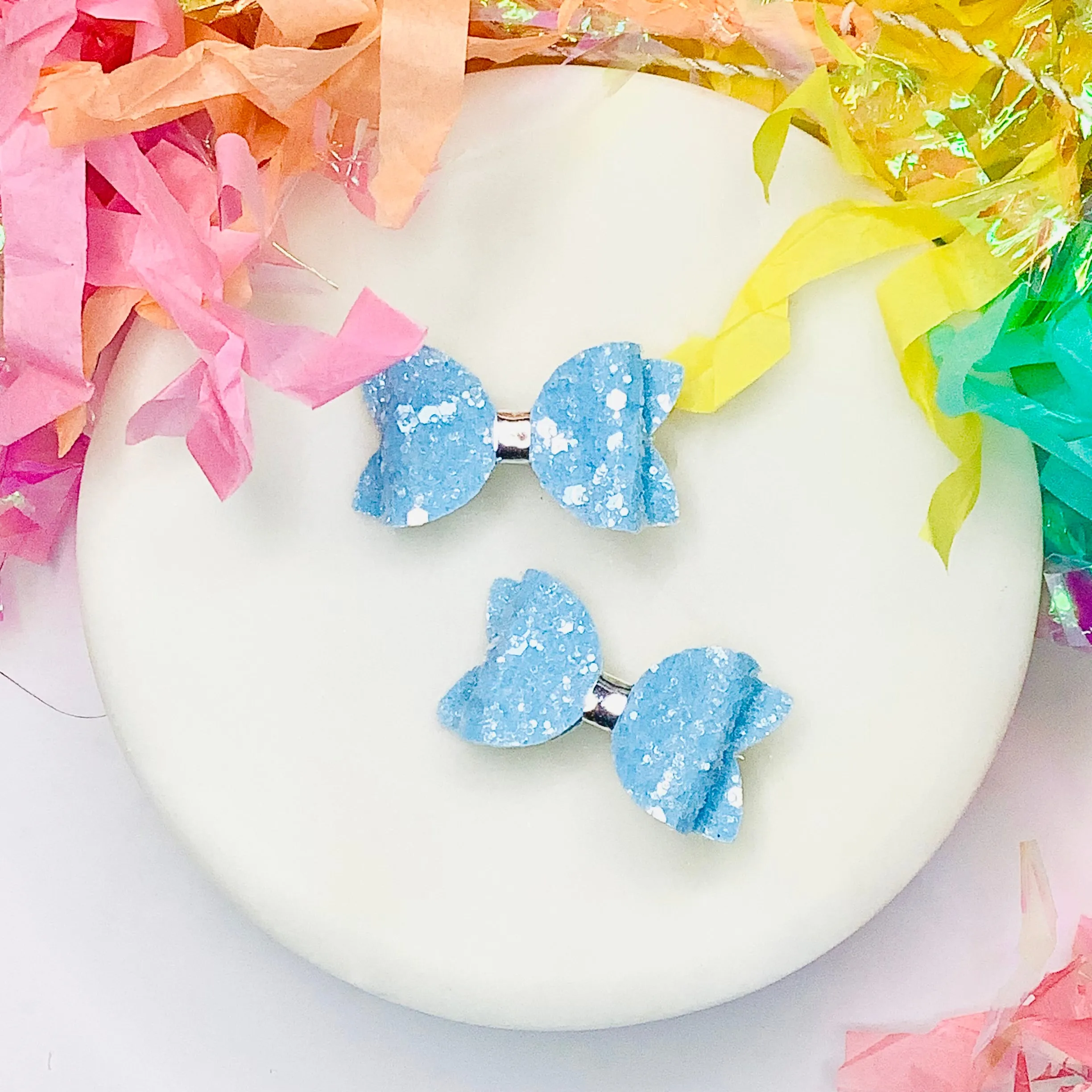 Chunky Glitter Micro Mini Bow Collection