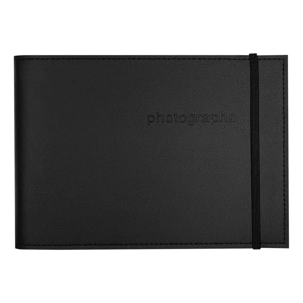 Citi Leather Black Medium 5x7in Pocket Brag Book Photo Wallet