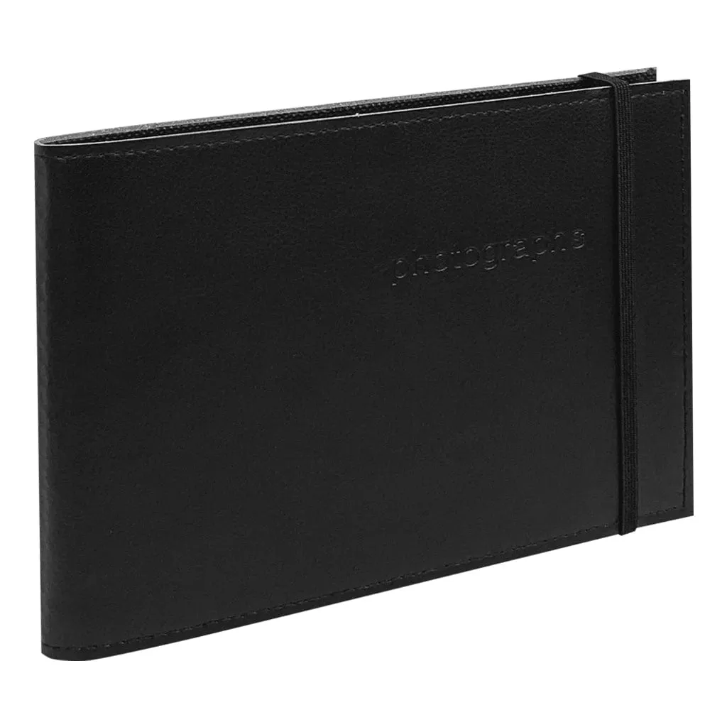 Citi Leather Black Medium 5x7in Pocket Brag Book Photo Wallet