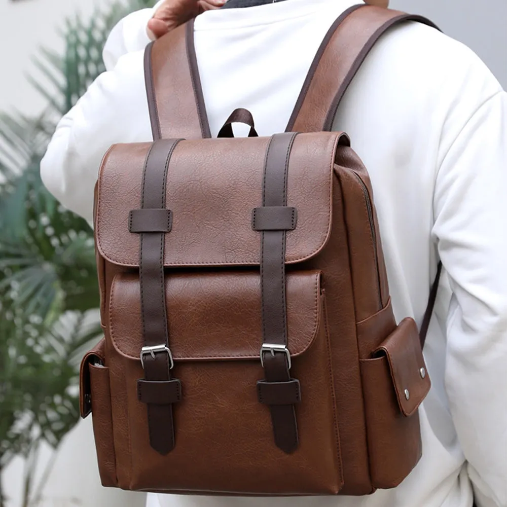Classic Carryall Faux Leather Backpack