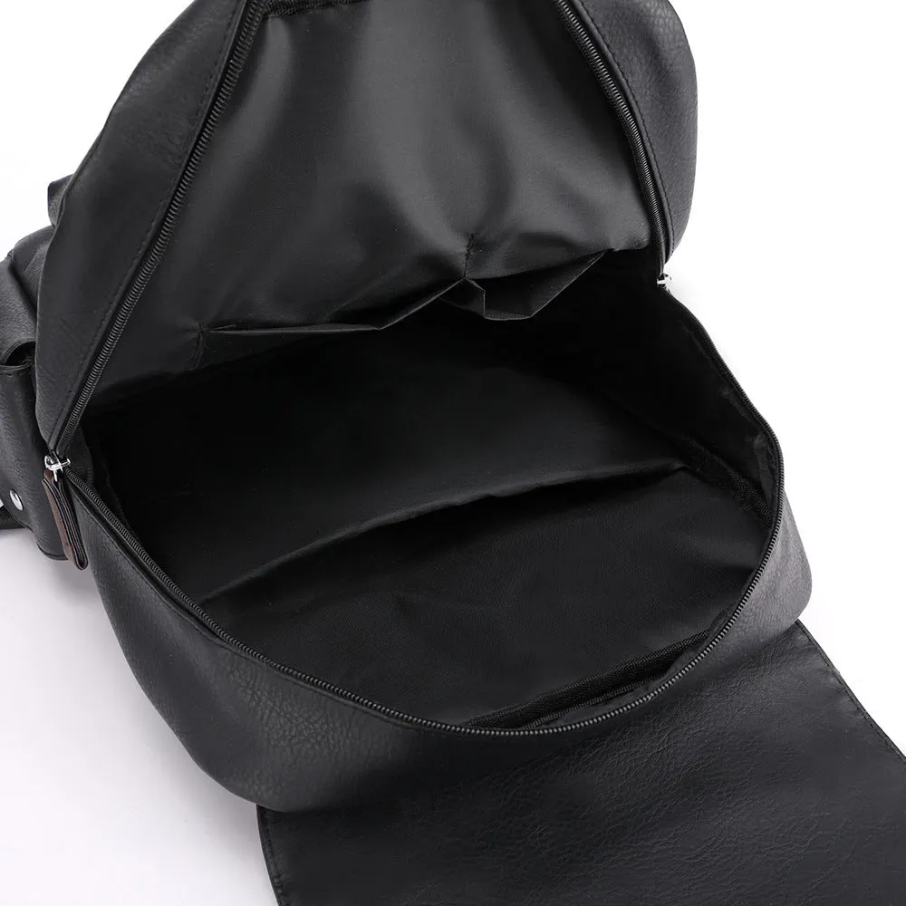Classic Carryall Faux Leather Backpack
