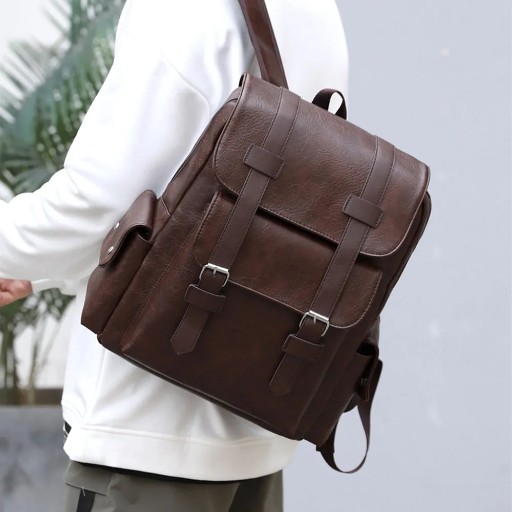 Classic Carryall Faux Leather Backpack