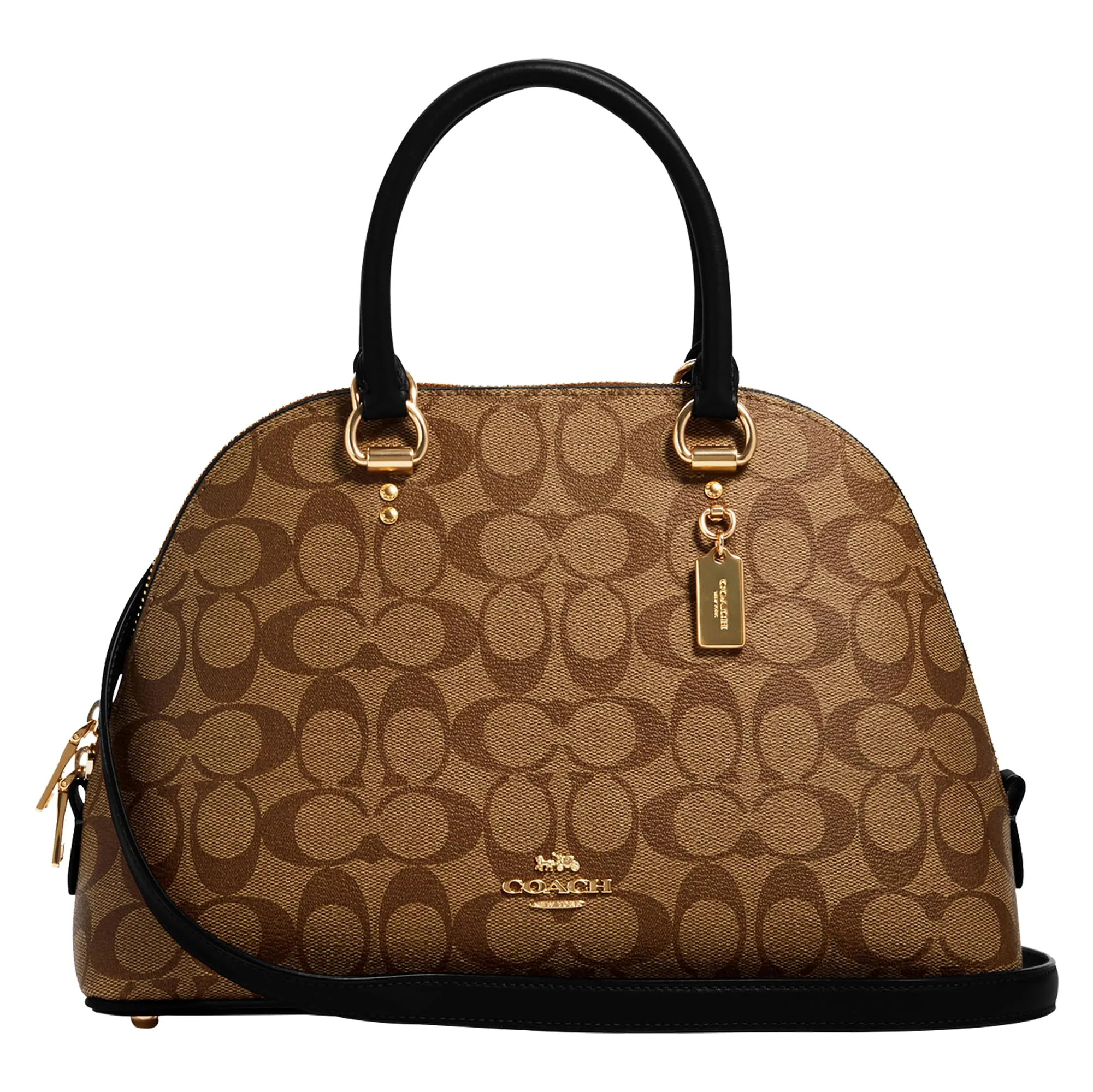 COACH Katy Satchel, Khaki Black