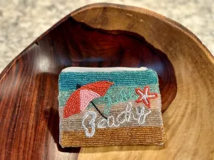 Coin Purse - Beaded "BEACHY" Coin Pouch