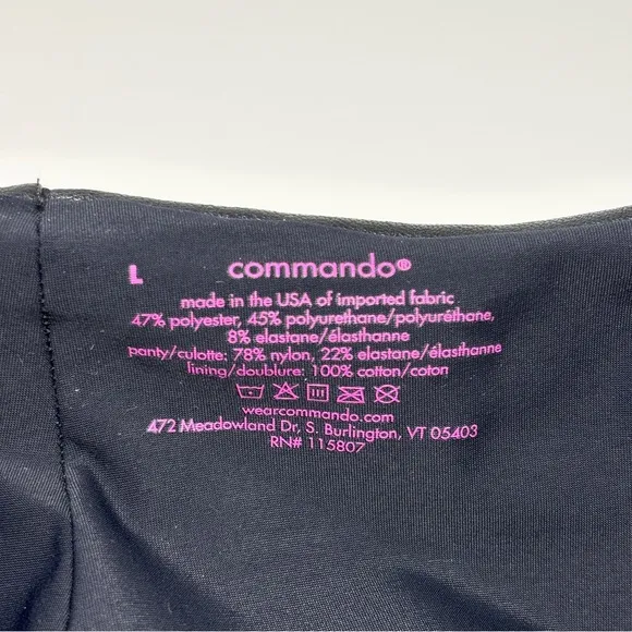 COMMANDO Faux Leather Black Mini Skirt Size Large