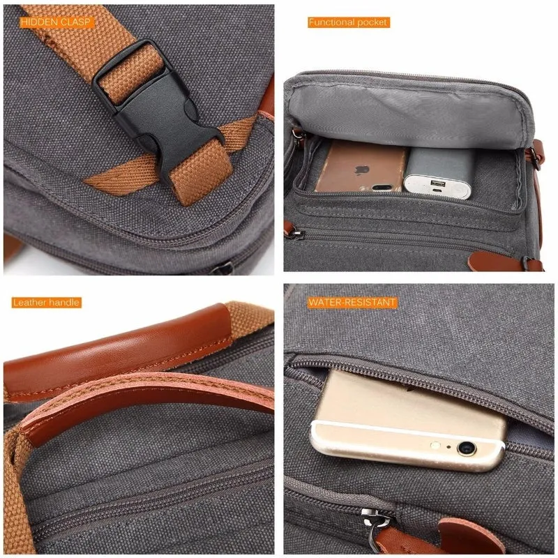 Convertible Backpack / Messenger / Laptop <br> Nylon
