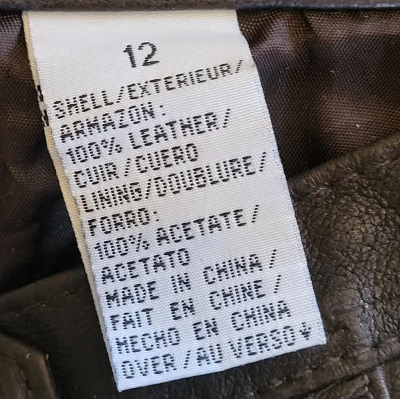Crazy Horse Leather Mini Skirt In Espresso Size 12