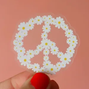 Daisy Peace Sign Sticker
