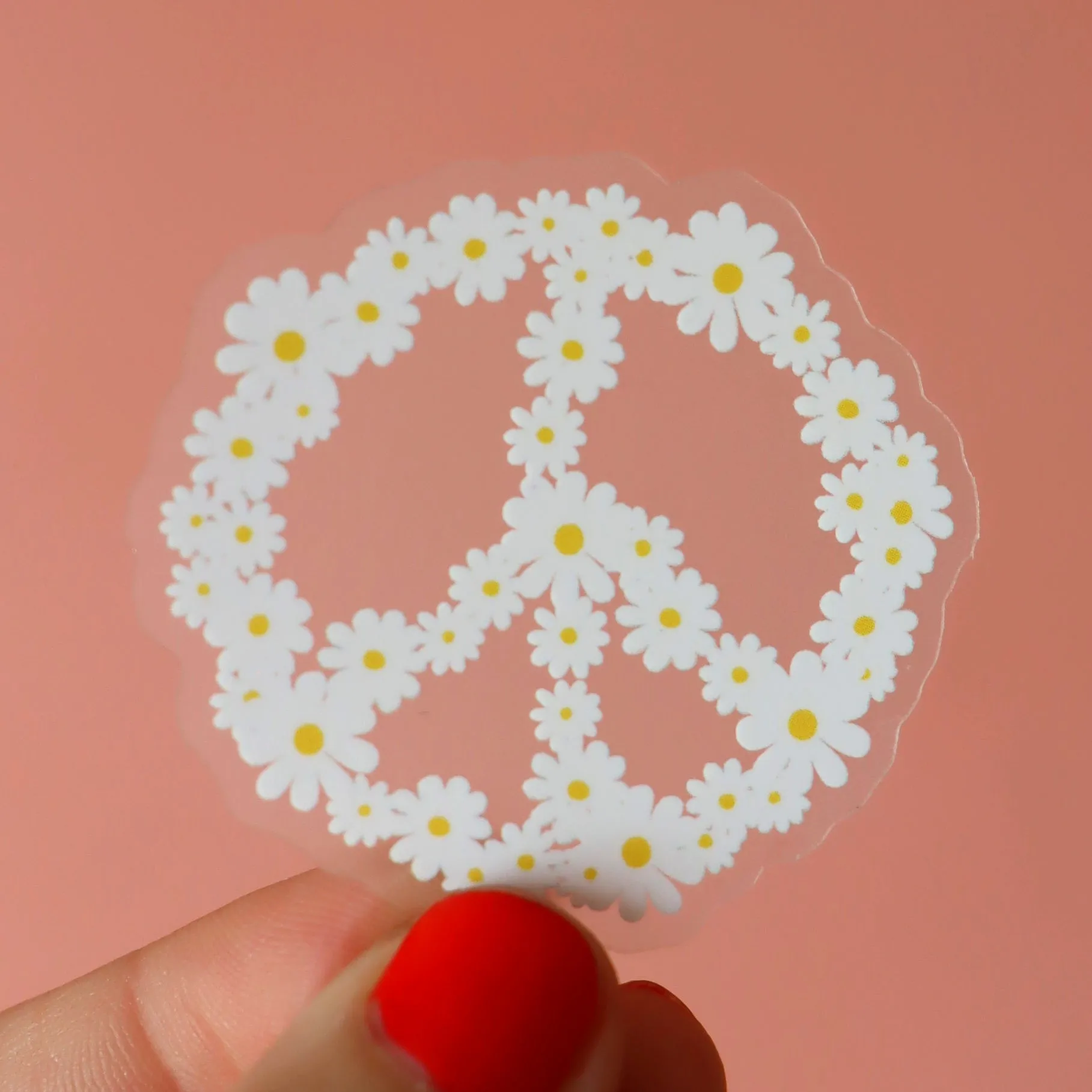 Daisy Peace Sign Sticker
