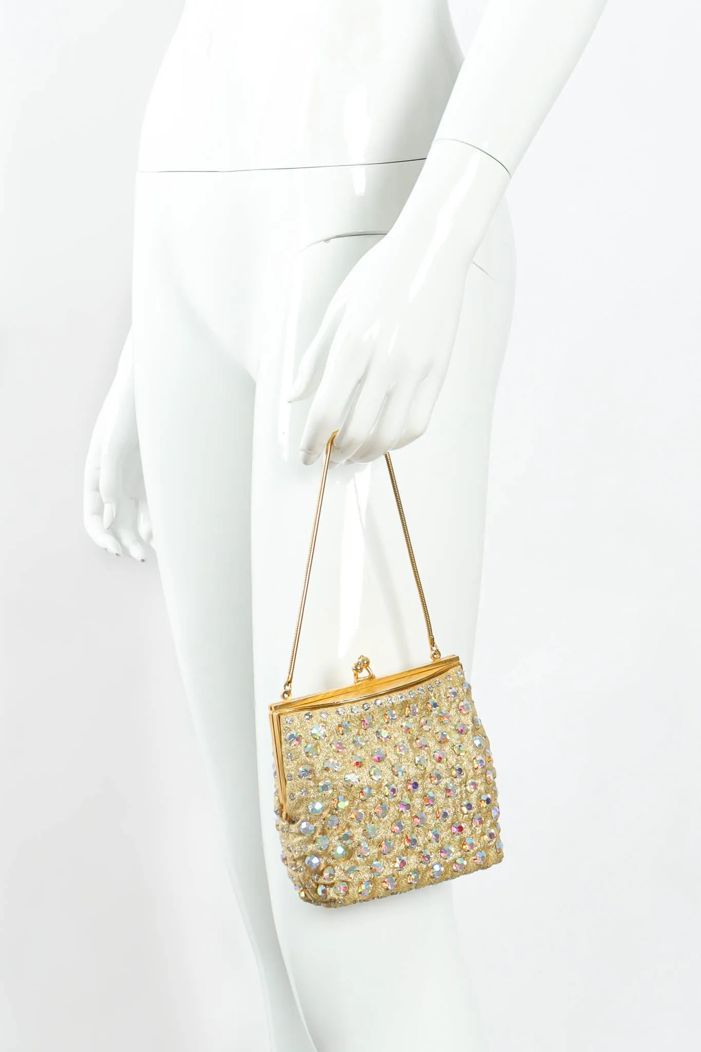 Daisy Rhinestone Pouch Bag