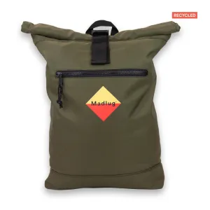 Deep Olive Green Roll-Top ECO Backpack