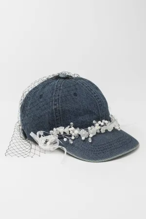 Denim Lilies baseball cap