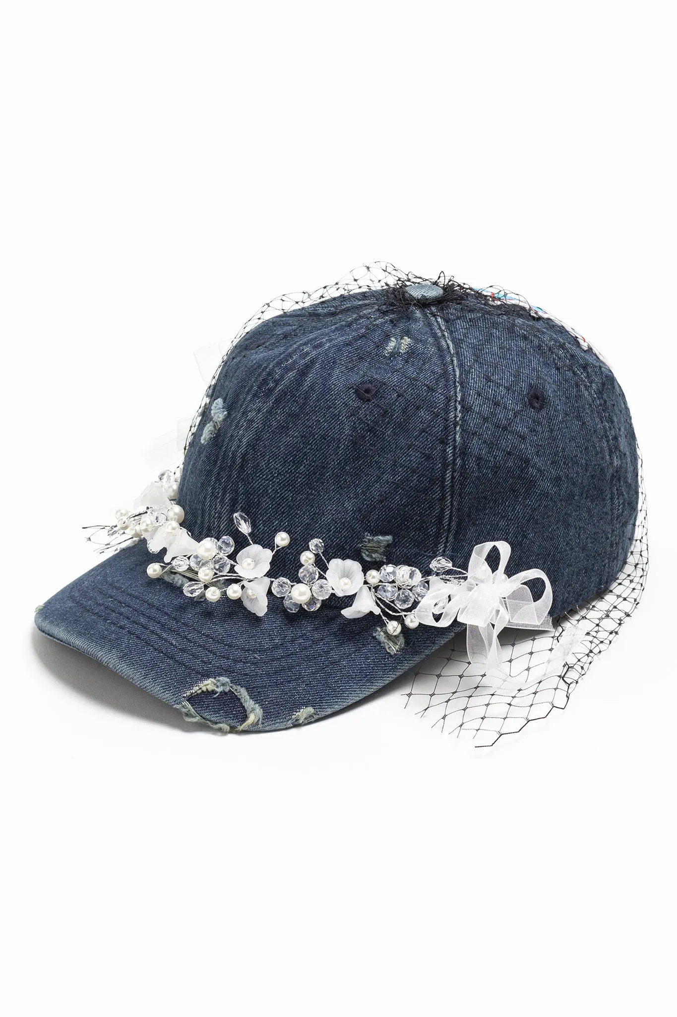 Denim Lilies baseball cap