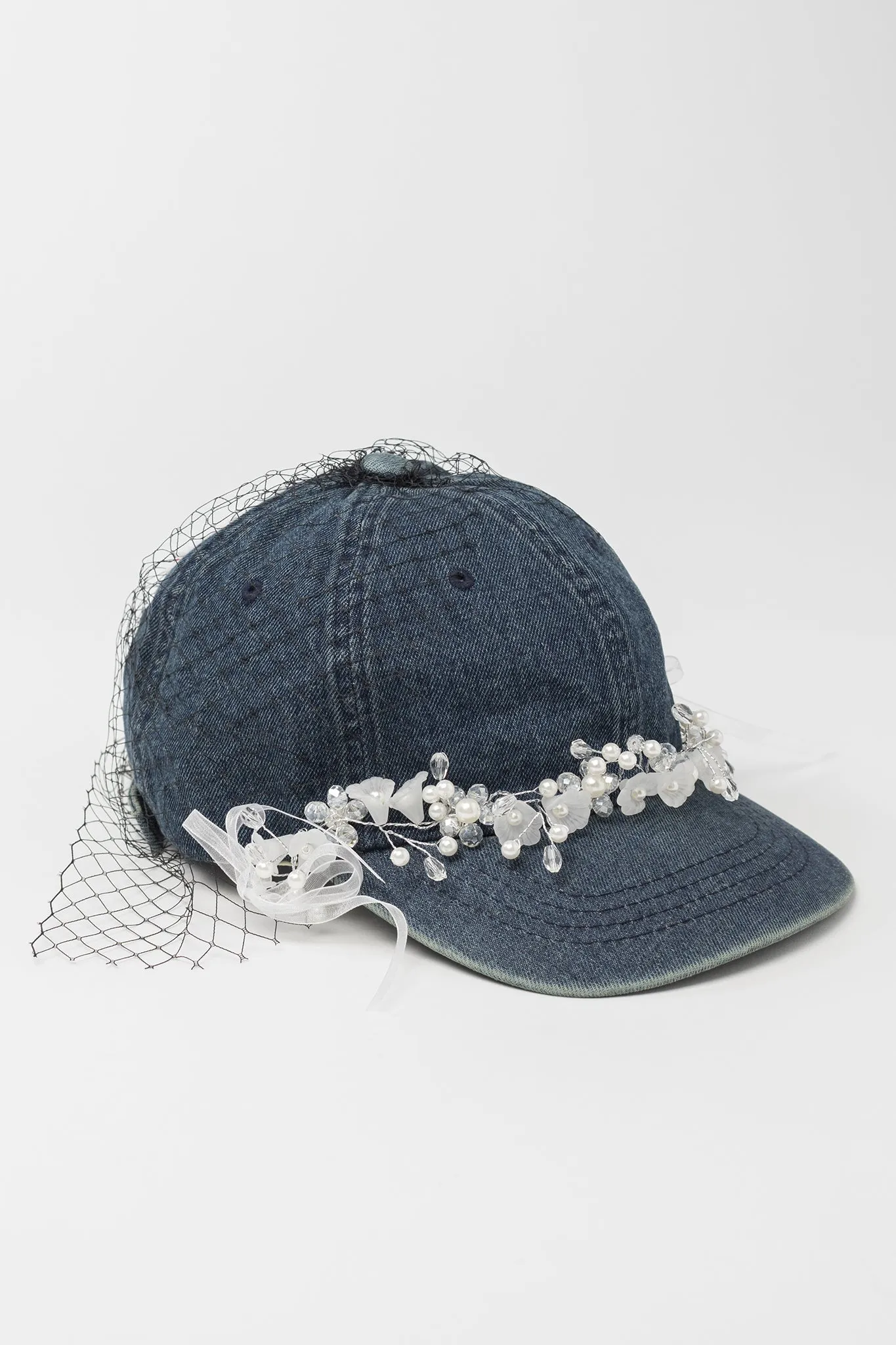 Denim Lilies baseball cap