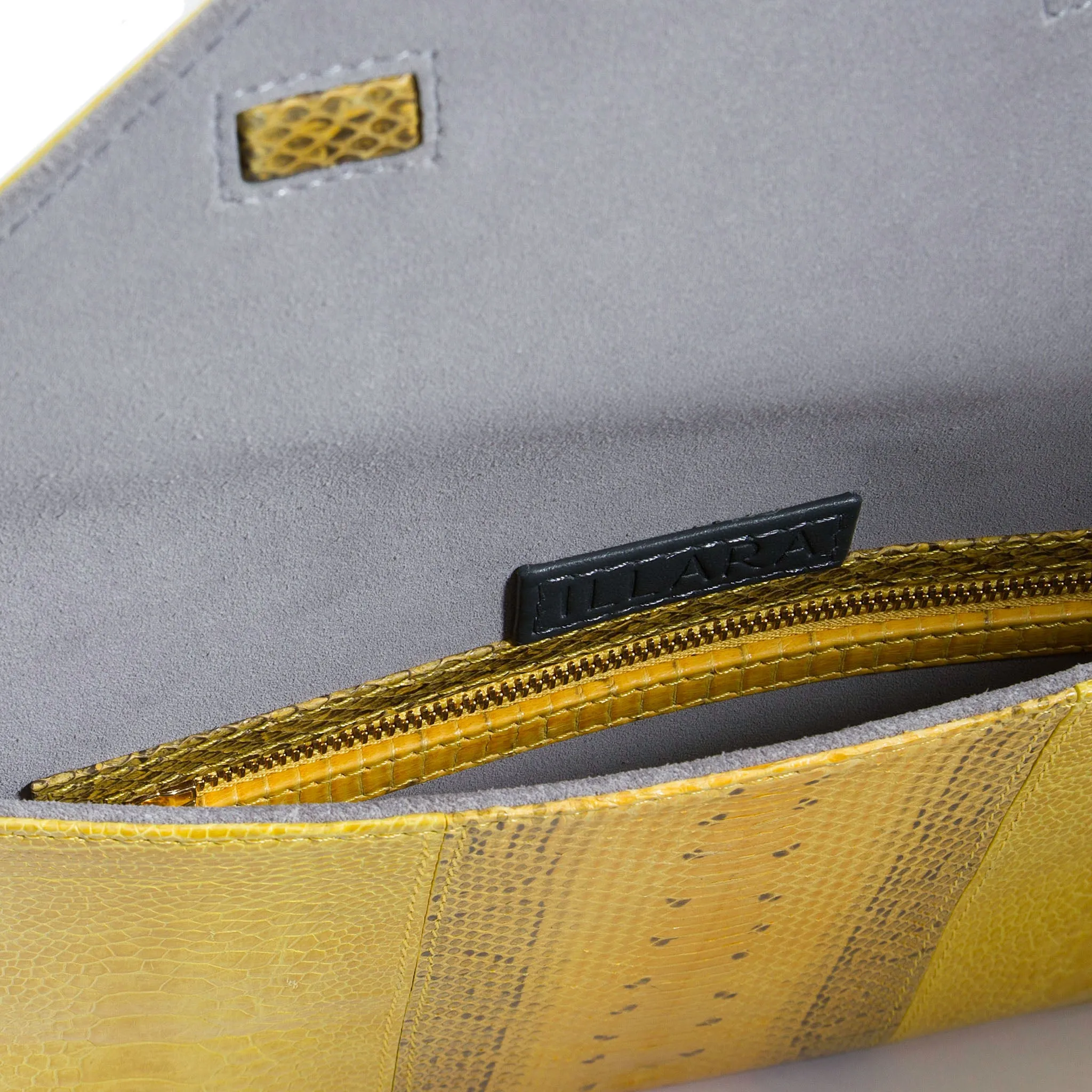 DIANE SNAKESKIN & OSTRICH LEG ENVELOPE CLUTCH