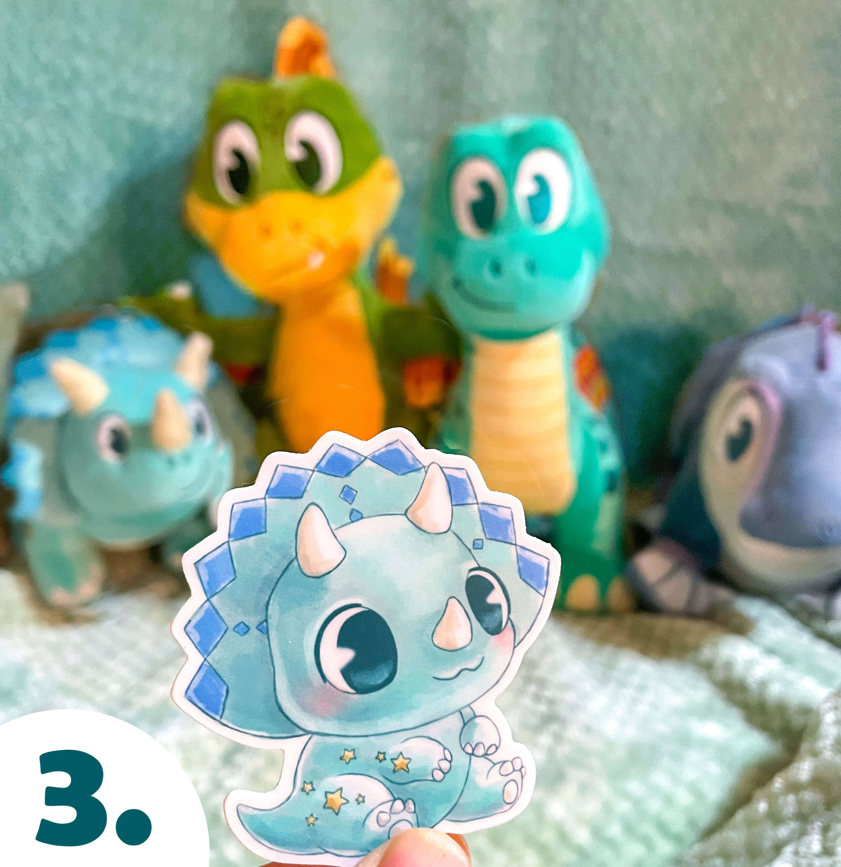 Dinoland Cuties Vinyl Stickers